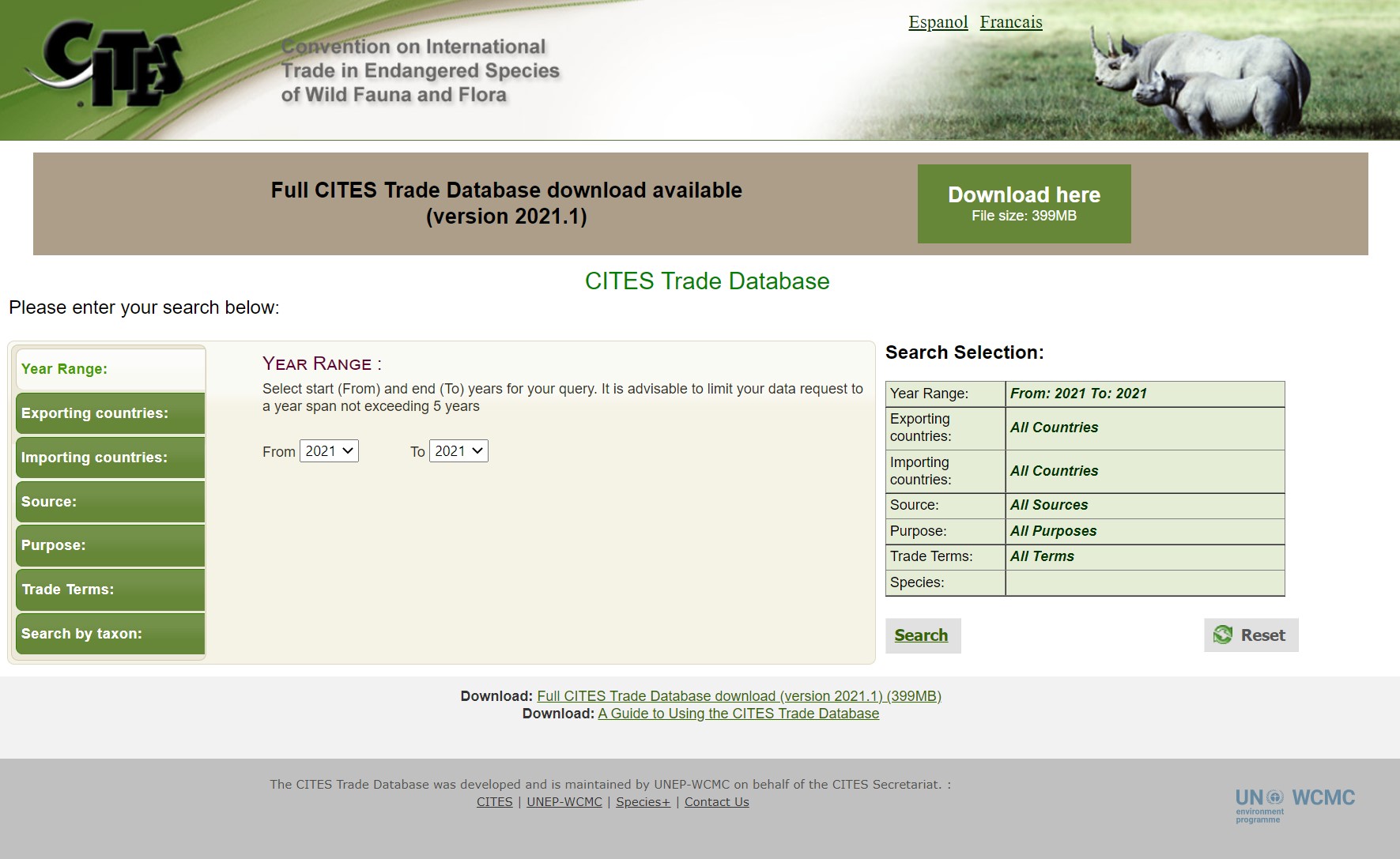 CITES Trade Database